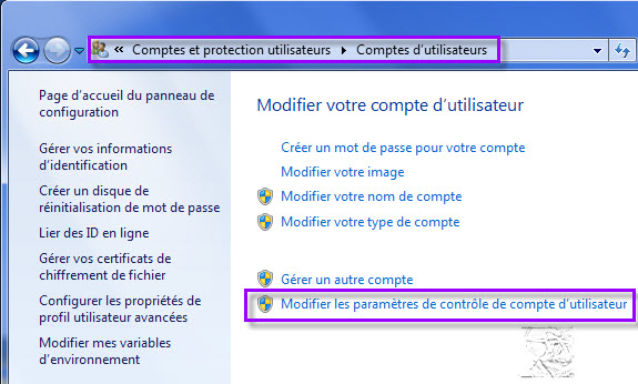 comment modifier type de compte windows 8