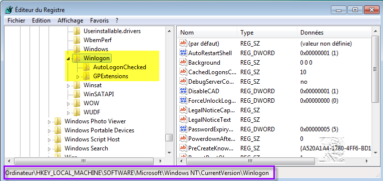 comment trouver la cle windows 7 dans le registre