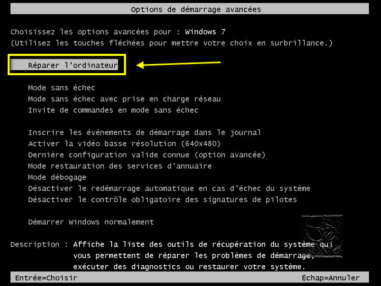 comment reparer un ordinateur windows 7