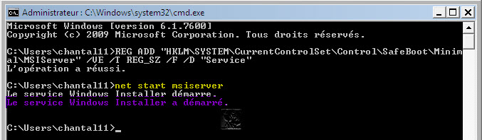 On peut maintenant désinstaller l\u0027application en mode sans échec